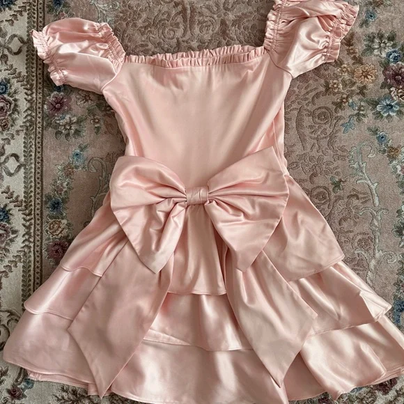 Love Annette Pink Ruffled Mini Dress - Picture 2 of 4